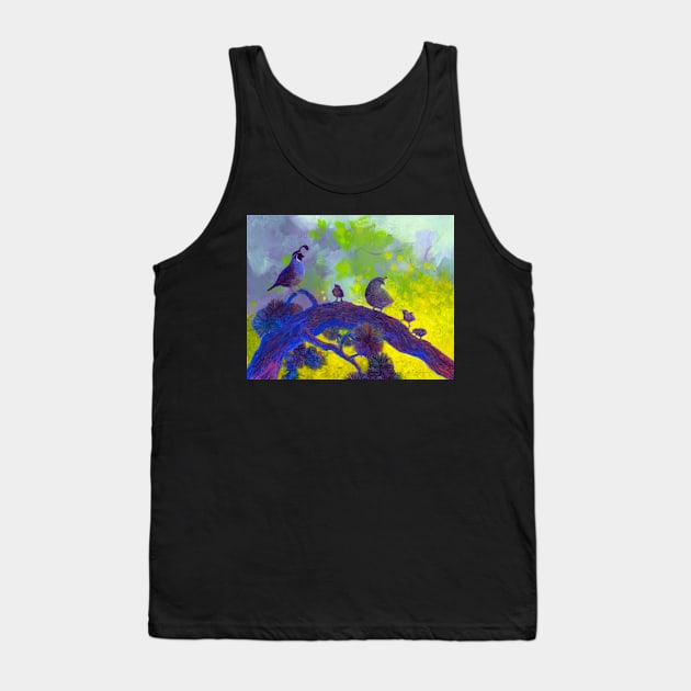 California Quail Family Tank Top by endrene